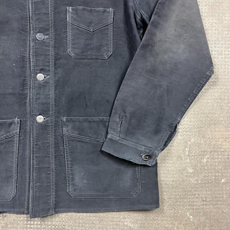 Le Mont Saint Michel Moleskin Chore Jacket Size Mens Medium