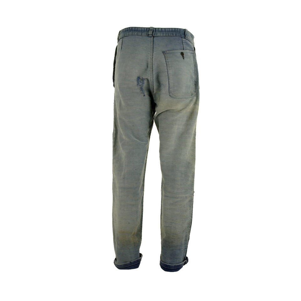 Faded and Patched Le Mont Saint Michel Moleskin Pants 2