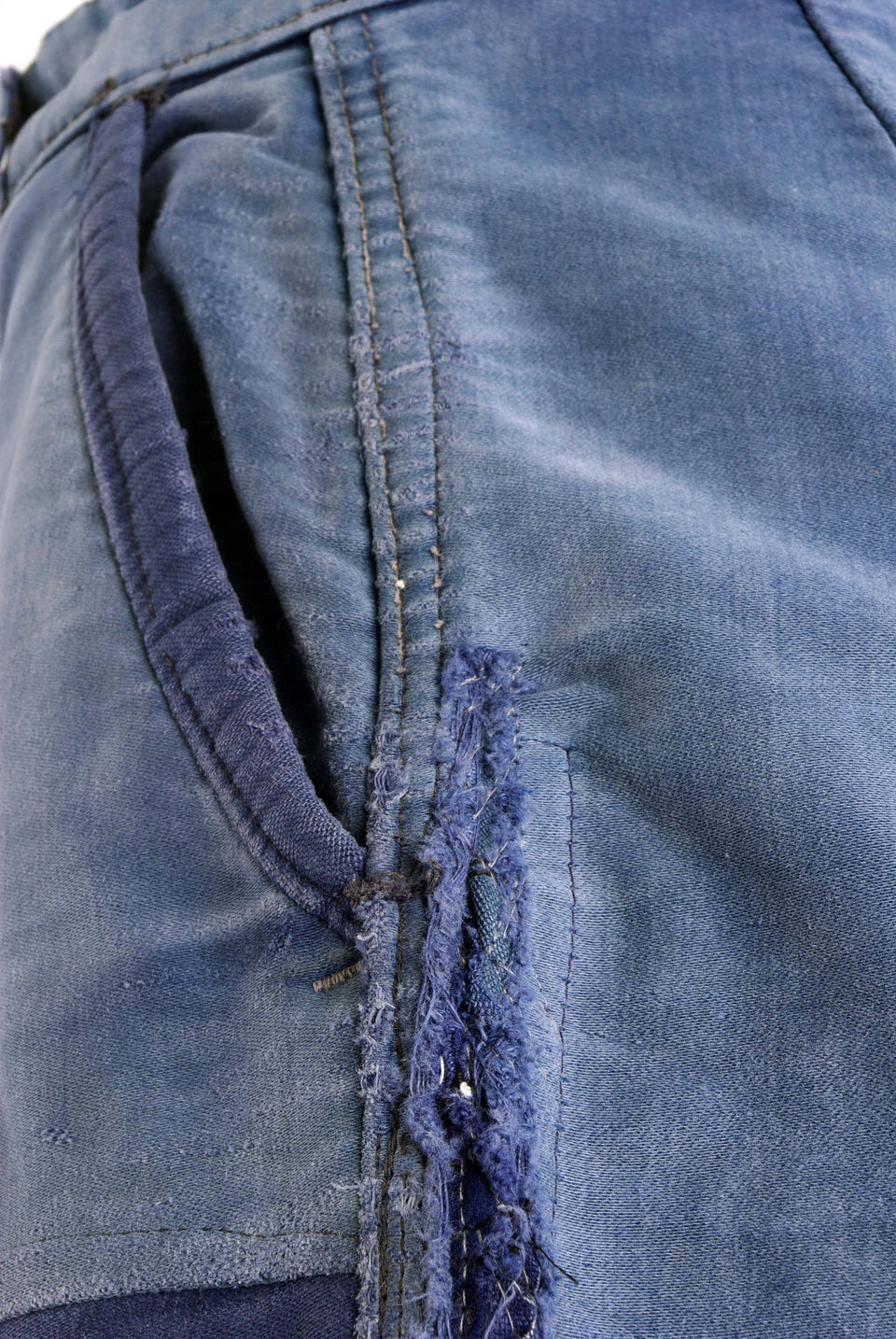 A. Saint Michel Blue Moleskin French Worker Pants 6