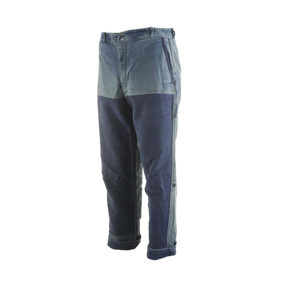 A. Saint Michel Blue Moleskin French Worker Pants 3