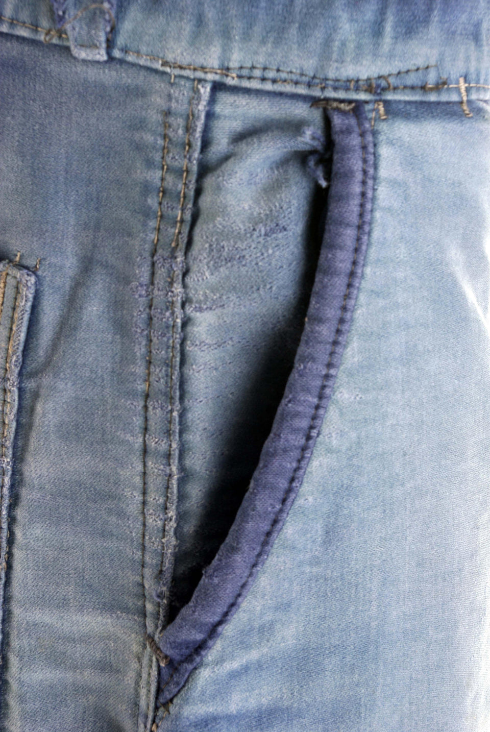 A. Saint Michel Blue Moleskin French Worker Pants 4