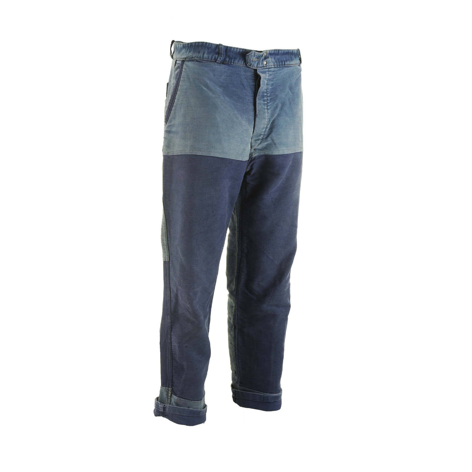A. Saint Michel Blue Moleskin French Worker Pants 7