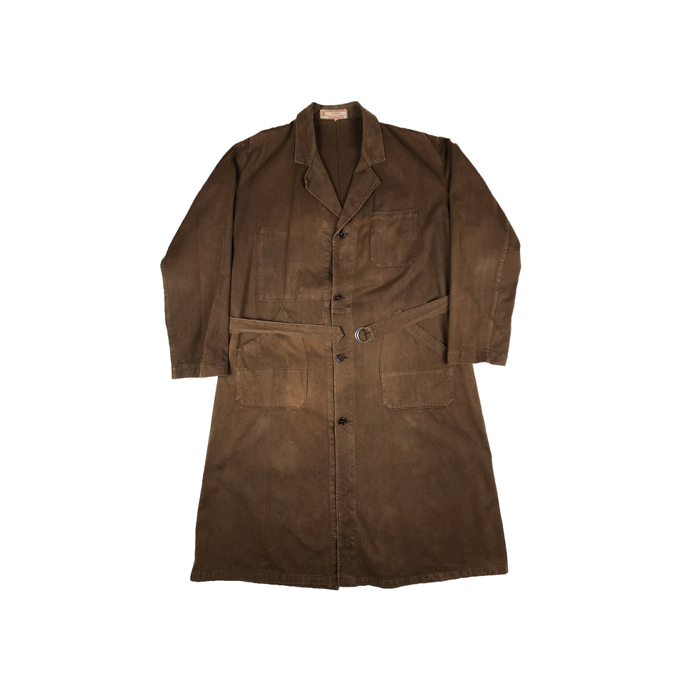 Vintage Brown Shopkeeper Coat 1