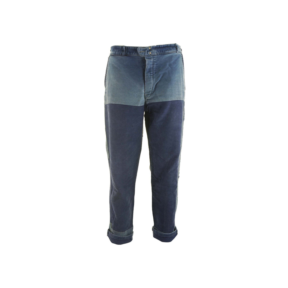 A. Saint Michel Blue Moleskin French Worker Pants 1