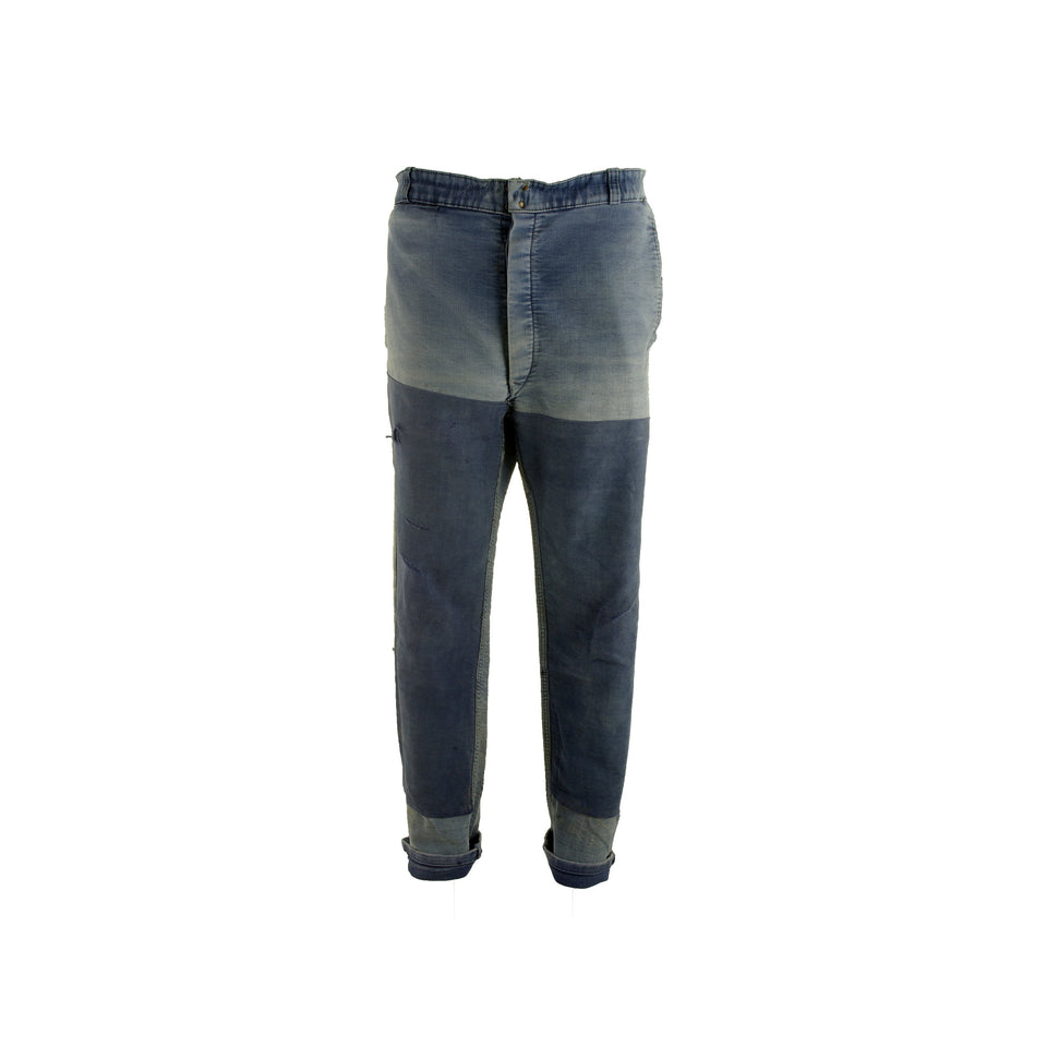 Faded and Patched Le Mont Saint Michel Moleskin Pants 1