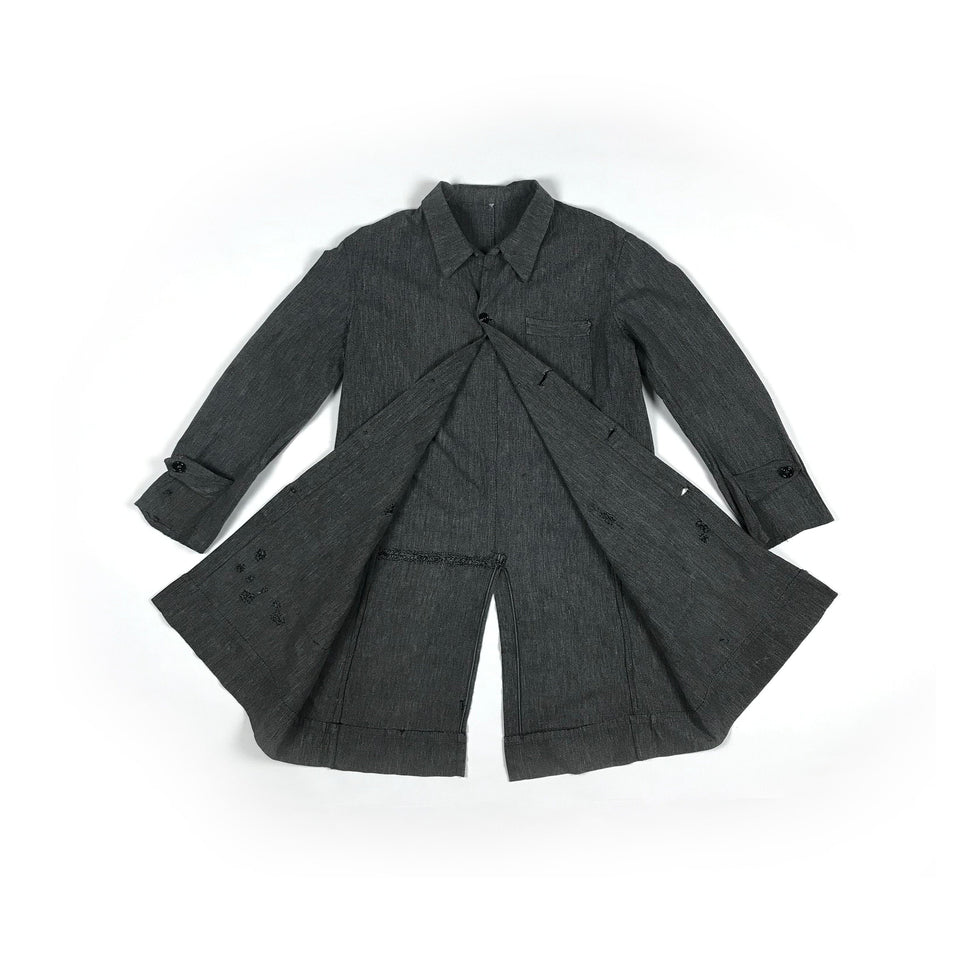 Schoolboy Salt And Pepper Patched & Darned Coat #2  6