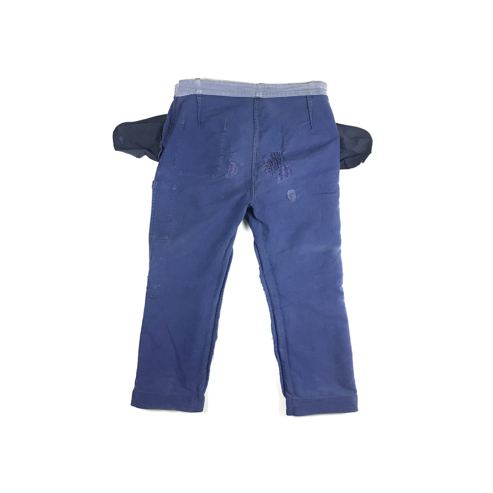 Patched and darned "Le Beaufort" French Worker Pants 4