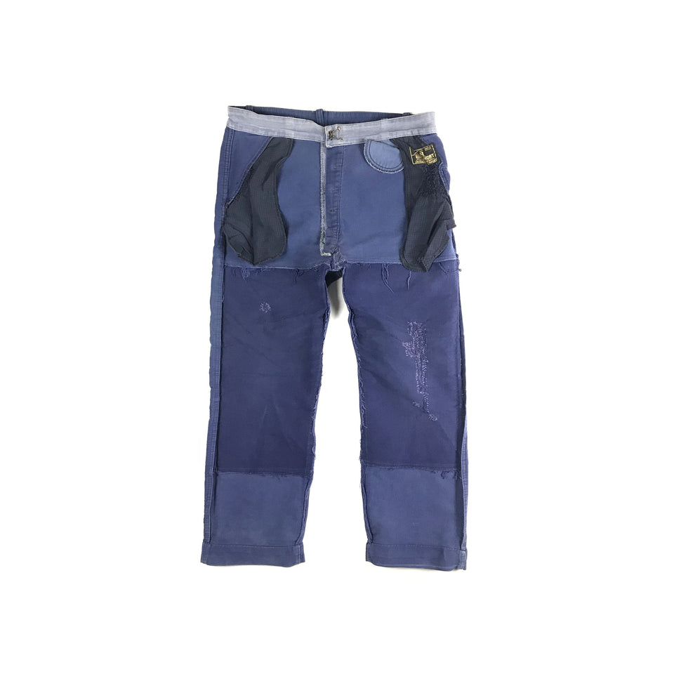 Patched and darned "Le Beaufort" French Worker Pants 3