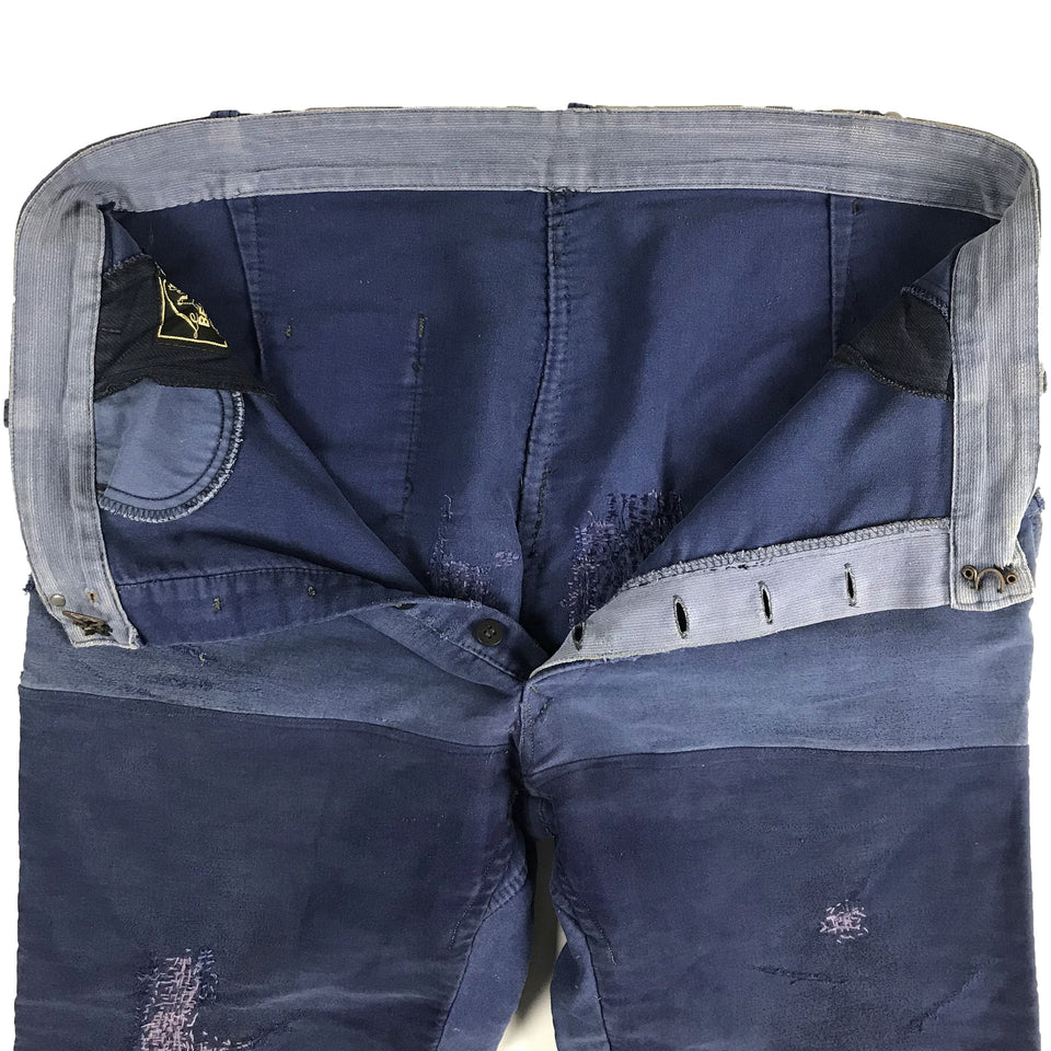 Patched and darned "Le Beaufort" French Worker Pants 5