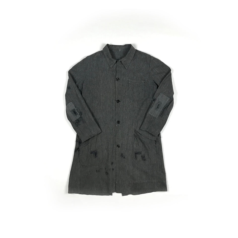 Schoolboy Salt And Pepper Patched & Darned Coat #2  2