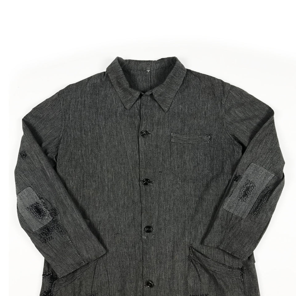 Schoolboy Salt And Pepper Patched & Darned Coat #2  4