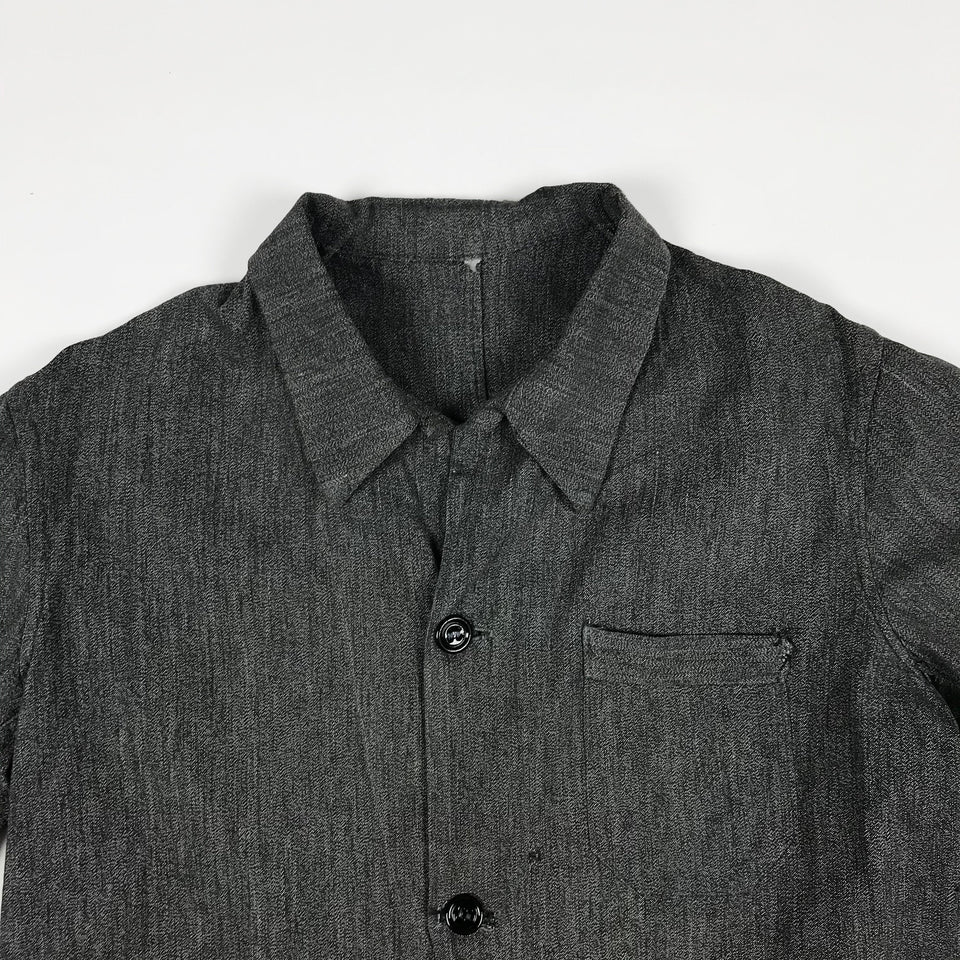Schoolboy Salt And Pepper Patched & Darned Coat #2  5