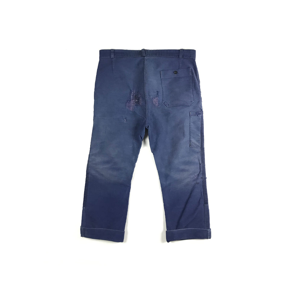 Patched and darned "Le Beaufort" French Worker Pants 2