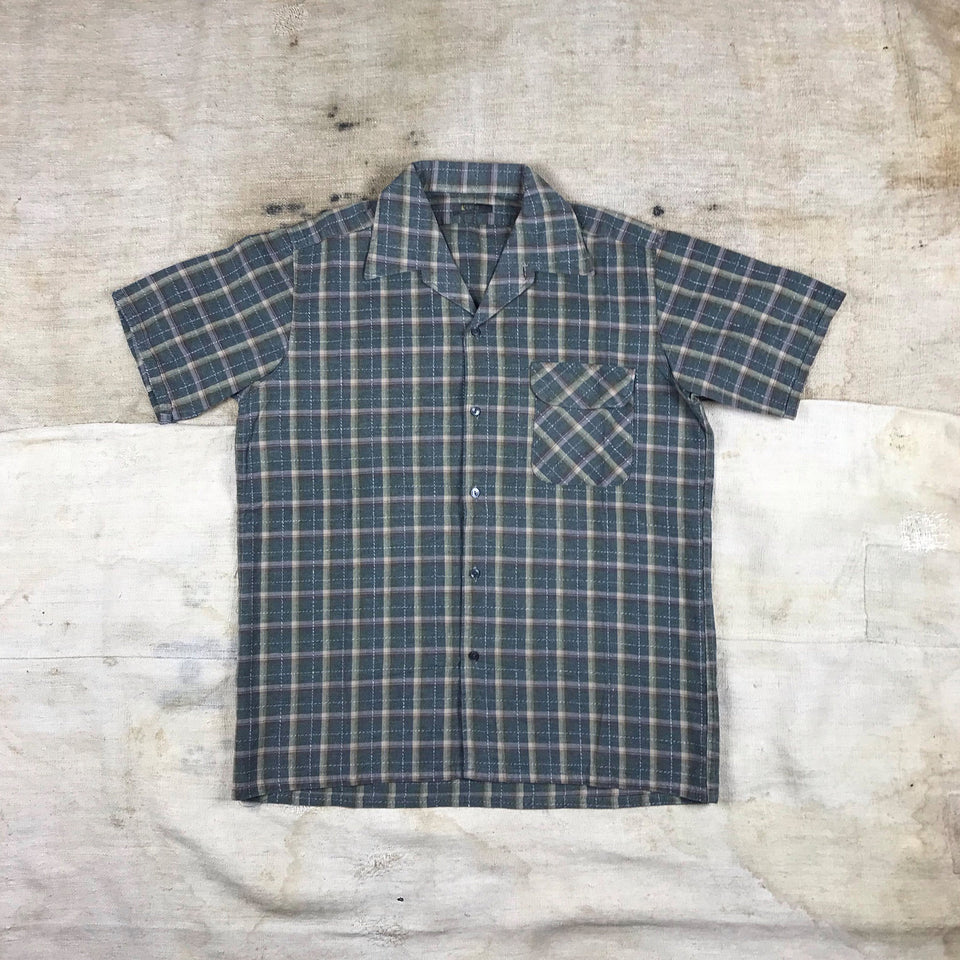 Kidur Short Sleeve Checkered  Worker Shirt