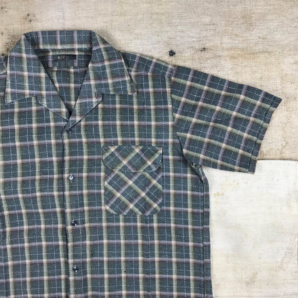 Kidur Short Sleeve Checkered  Worker Shirt