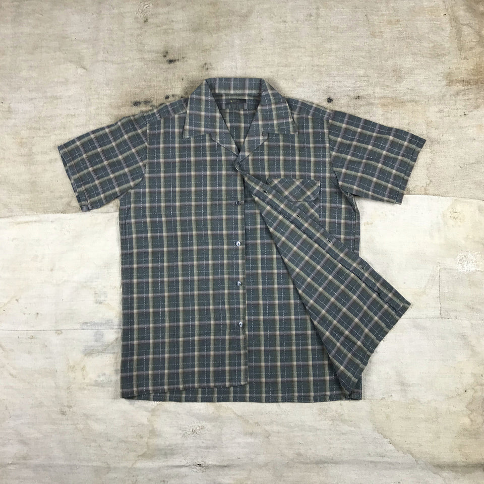 Kidur Short Sleeve Checkered  Worker Shirt
