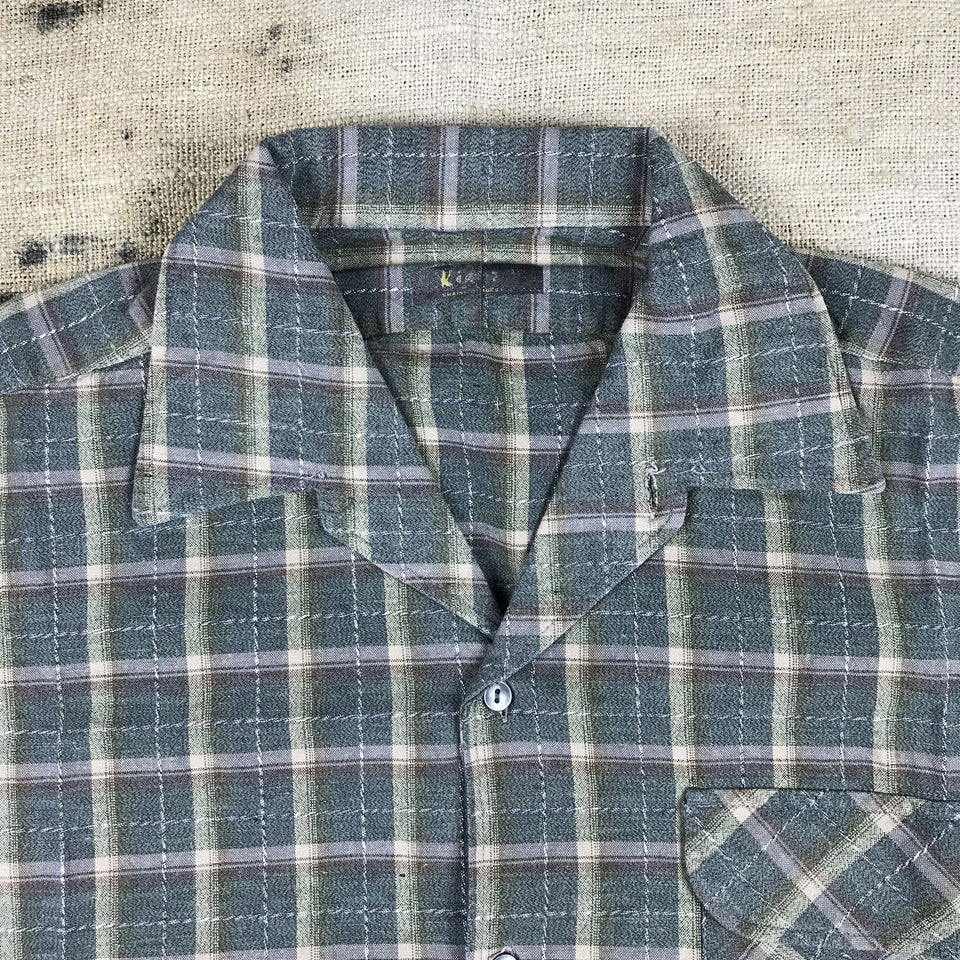 Kidur Short Sleeve Checkered  Worker Shirt